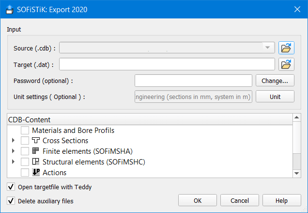 Export to DAT - Window
